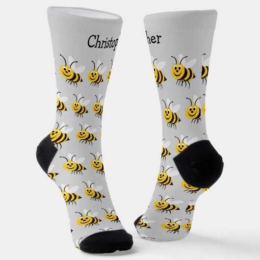 Bee Design Personalised Socken (Gewinkelt)