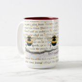 "Bee dich selbst" Zweifarbige Tasse (Vorderseite Links)