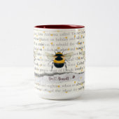 "Bee dich selbst" Zweifarbige Tasse (Mittel)