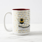 "Bee dich selbst" Zweifarbige Tasse (Links)