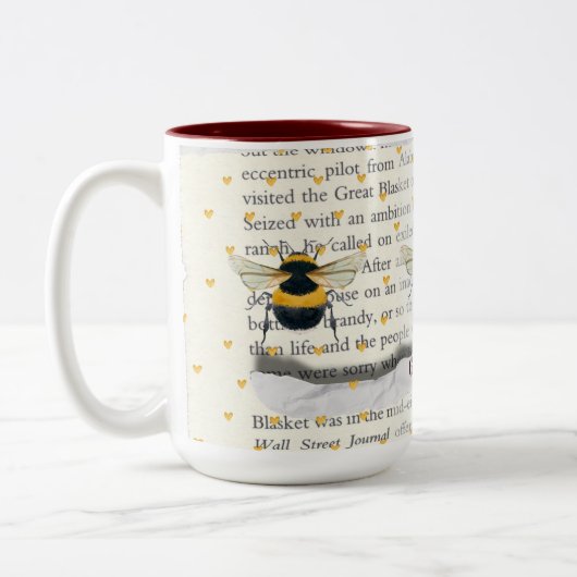 "Bee dich selbst" Zweifarbige Tasse (Links)