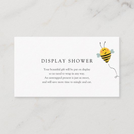 Bee Display Babyduschkarte Begleitkarte (Vorderseite)