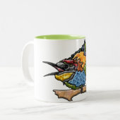 Bee Eater Bird Zweifarbige Tasse (Vorderseite Links)