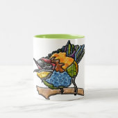 Bee Eater Bird Zweifarbige Tasse (Mittel)
