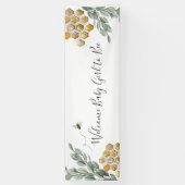Bee Eucalyptus Baby Shower Banner (Vertikal)