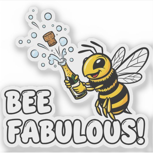 Bee Fabulous Sticker (Vorderseite)