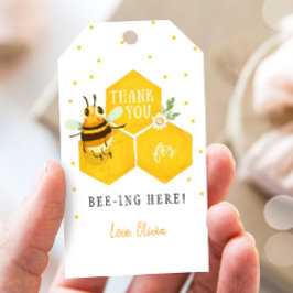 Bee Favor Tags Bee Birthday Beeing Here Vielen Dan Geschenkanhänger