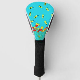 Bee Field blue sky Golf Driver Cover Golf Headcover