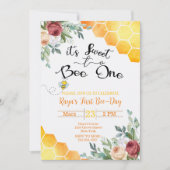 Bee First Birthday Invite First Biene Day Einladung (Vorderseite)