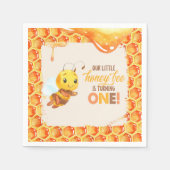Bee First Birthday Napkin Serviette (Vorderseite)