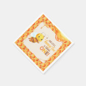 Bee First Birthday Napkin Serviette (Ecke)