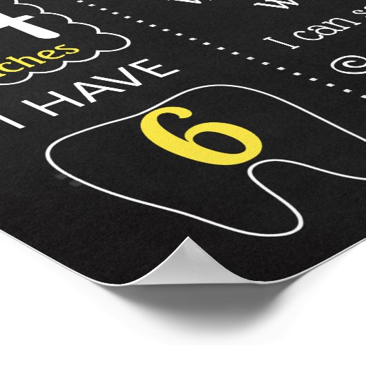 Bee First Birthday Party Chalkboard Junge Mädchen Poster (Ecke)