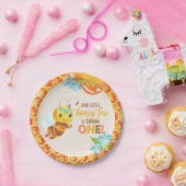 Bee First Birthday Plate - Girl Pappteller (Party)