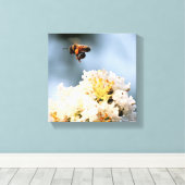 Bee Floral  Canvas Print Leinwanddruck (Insitu (Holzboden))