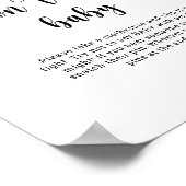 Bee floral - Don't say baby  Poster (Ecke)