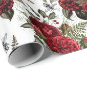 Bee Floral Elegant Geschenk Geschenkpapier (Rolleneckpunkt)