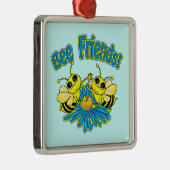 Bee Friends Silbernes Ornament (Rechts)