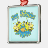 Bee Friends Silbernes Ornament (Links)