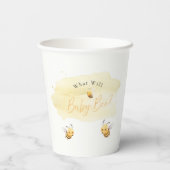 Bee Gender Reveal Party What Will Baby Bee Pappbecher (Rückseite)