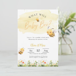 Bee Gender Reveal • What Will Baby Bee Einladung