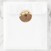 Bee Gentle Runder Aufkleber (Tasche)