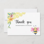 Bee Girl Dusche danke Karte (Vorderseite)
