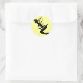 Bee Girl Silhouette Sticker (Tasche)