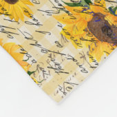 Bee Gnome Sonnenblume Fleecedecke (Ecke)