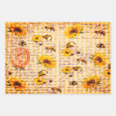 Bee Gnome Sonnenblume Geschenkpapier Set (Vorderseite 3)