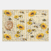 Bee Gnome Sonnenblume Geschenkpapier Set (Vorderseite)