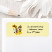 Bee Gnome Sonnenblume Rücksendeadressen-Aufkleber (Insitu)