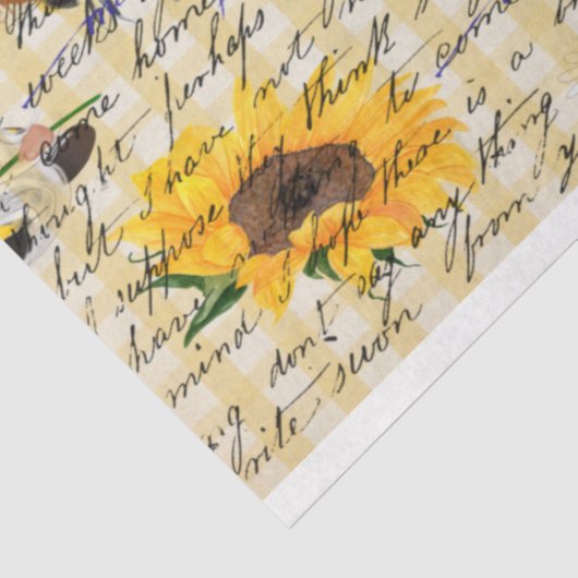 Bee Gnome Sonnenblume Seidenpapier (Ausschnitt)