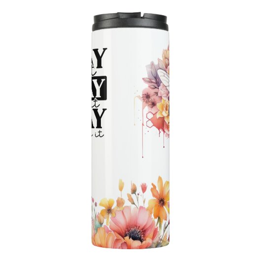 Bee God Jesus Religious Faith Bible Gebet Thermosbecher (Rückseite)