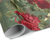 Bee Gold Floral Elegantes Geschenk Geschenkpapier (Rolleneckpunkt)