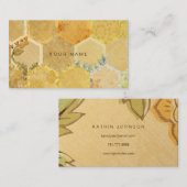 Bee Gold Honeycomb Beehive Vip Visitenkarte (Vorne/Hinten)