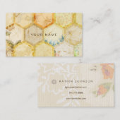 Bee Gold Honeycomb Sweet Vip Visitenkarte (Vorne/Hinten)
