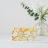 Bee Gold Honeycomb Sweet Vip Visitenkarte (Stehend Vorderseite)