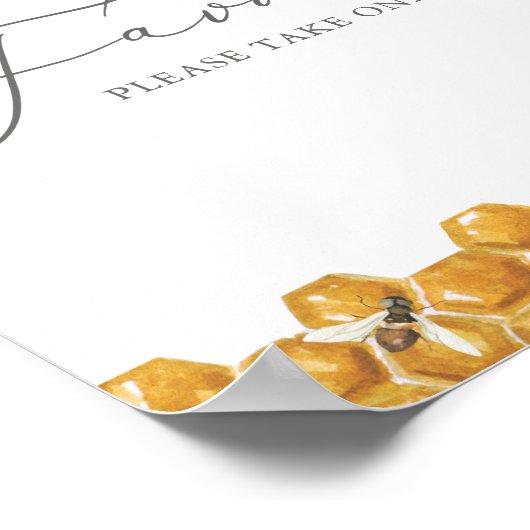 Bee Greenery Baby Duwer Favorit Schild (Ecke)