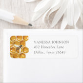 Bee Greenery Baby Shower Rücksendeadresse (Insitu)