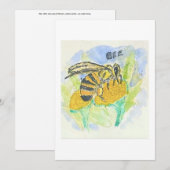 Bee Greeting Card Einladung (Vorne/Hinten)