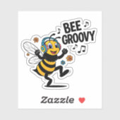 Bee Groovy Aufkleber (Blatt)