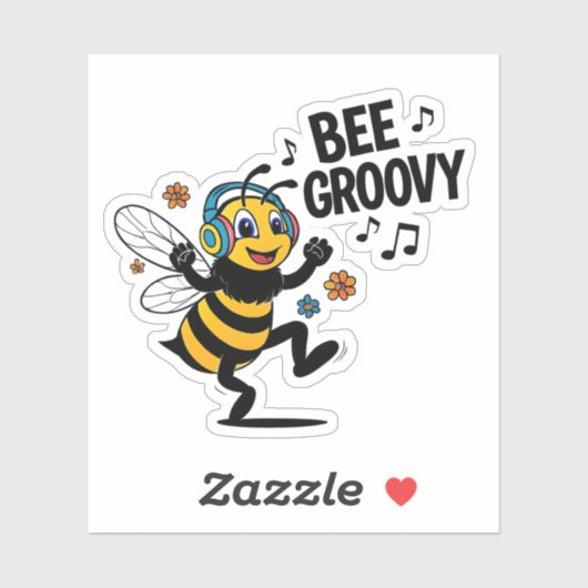 Bee Groovy Sticker (Blatt)