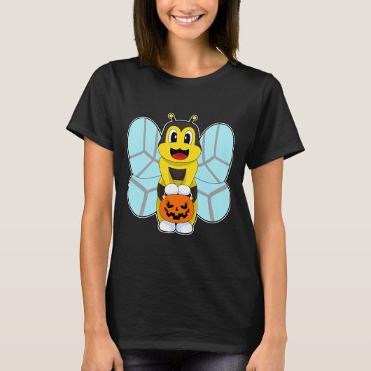 Bee Halloween Pumpkin T-Shirt (Vorderseite)