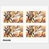 Bee Halloween Slasher | Helluva Boss | Rechteckiger Aufkleber (Blatt)