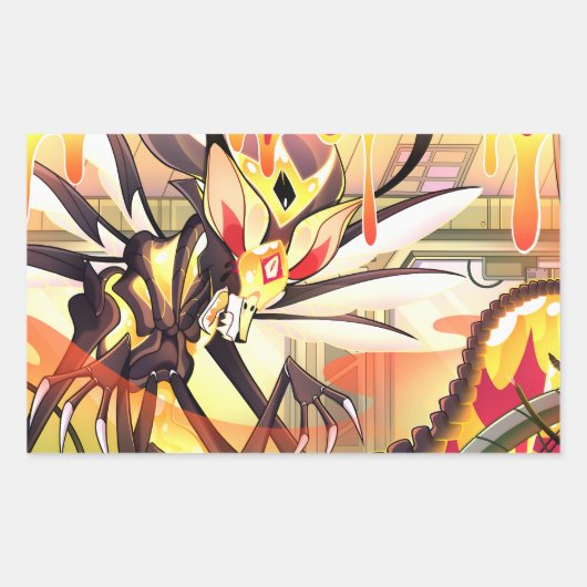 Bee Halloween Slasher | Helluva Boss | Rechteckiger Aufkleber (Vorderseite)