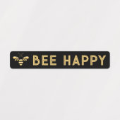 BEE HAPPY 96 Waterproof Tamper-offenes Honey-Siege Etiketten (Design 2)