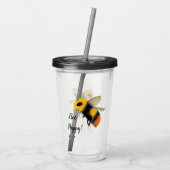 Bee Happy Acrylic Tumbler Acryltrinkbecher (Rückseite)
