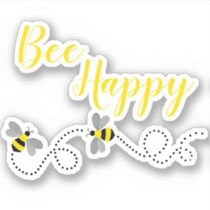 Bee Happy   Aufkleber für Vinyl-Selbstschnitt