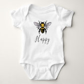 Bee Happy Baby Bodysuit Baby Strampler (Vorderseite)