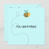 Bee Happy Baby Shower Einladung (Vorne/Hinten)
